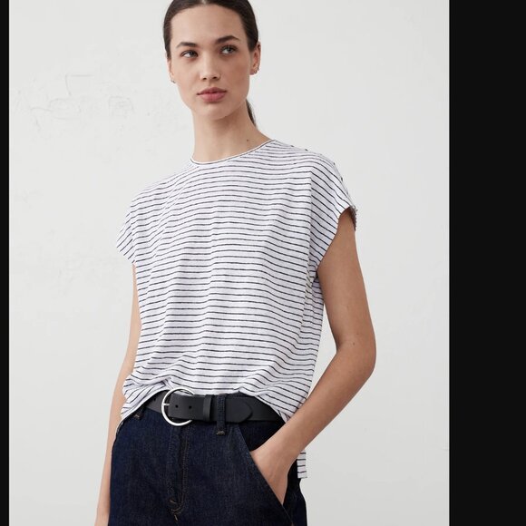 Banana Republic Tops - Banana Republic Linen-Blend Dolman T-Shirt Striped